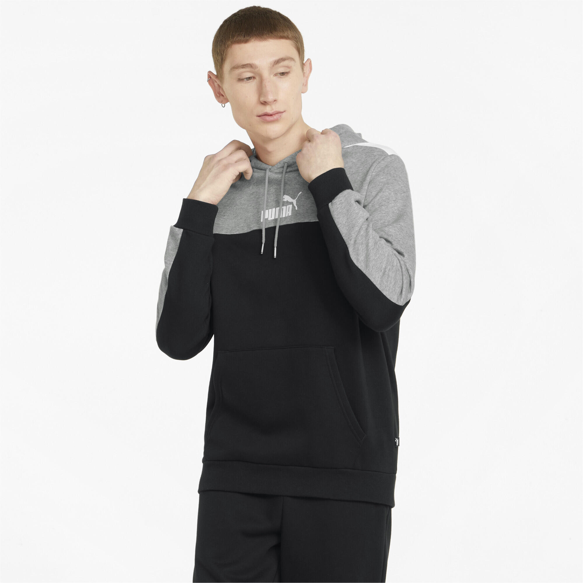 Sudadera con capucha Essentials+ Block Hombre PUMA Black 2/5