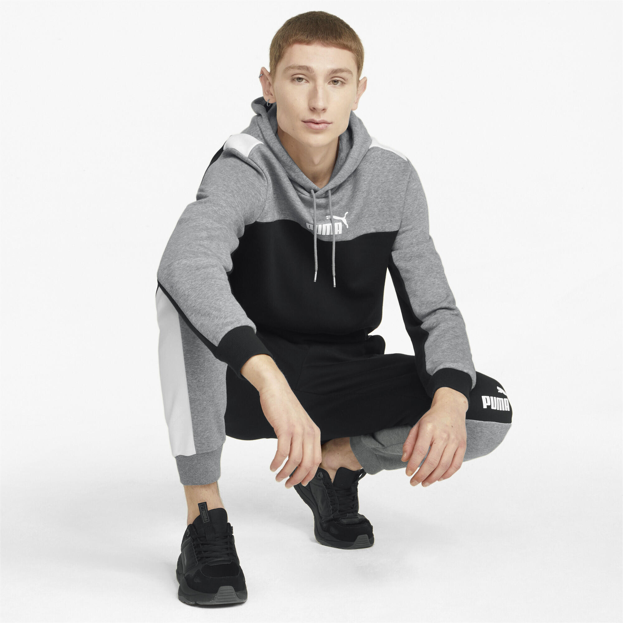 Essentials+ Block Jogginghose Herren PUMA Black 5/7