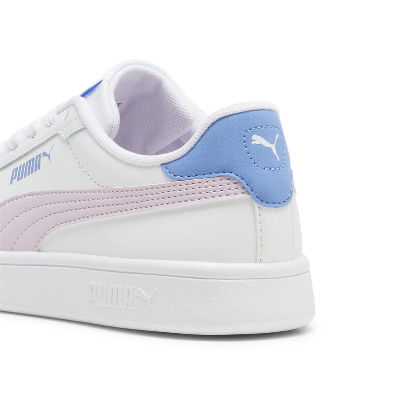 Adidași din piele Smash 3.0 Tineret PUMA White Grape Mist Blue Skies Purple