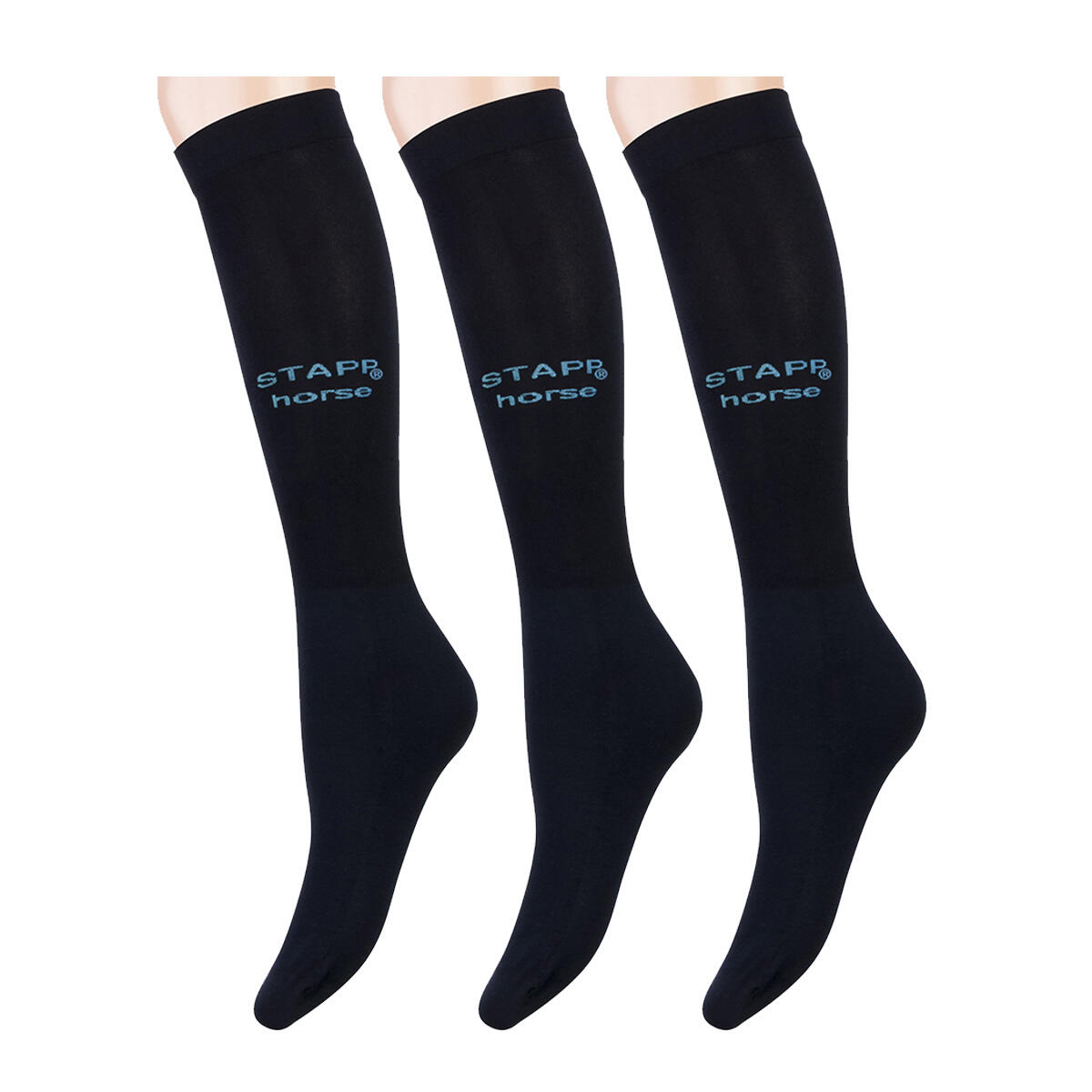 Stapp Horse - Chaussettes D'Équitation Ultra Fines 3-pack Marine - Chaussettes - Bleu - 35/42 - Decathlon