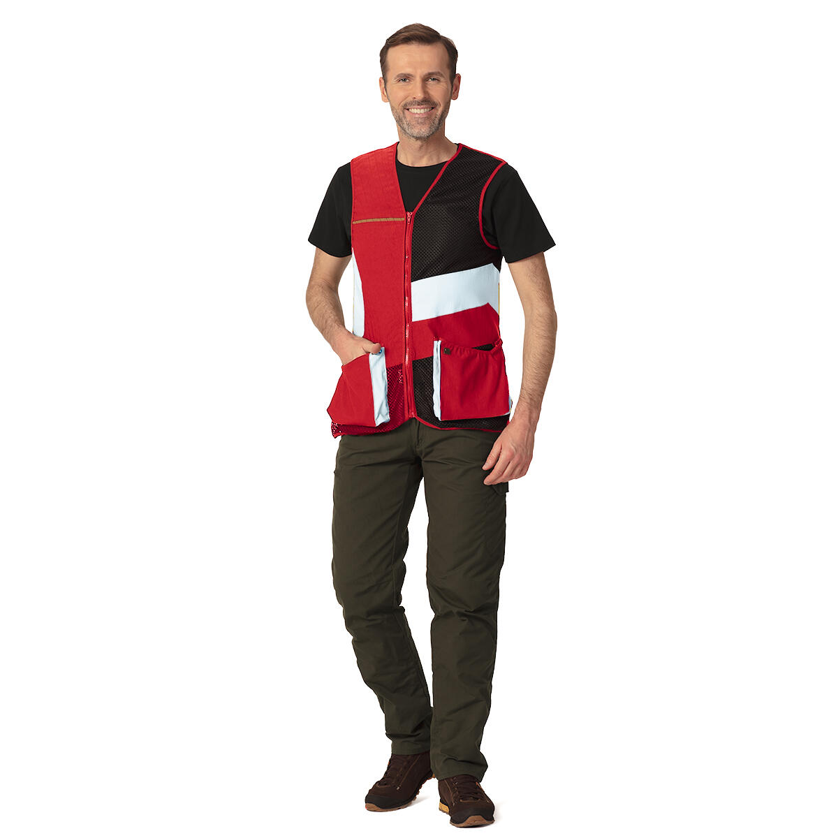 Veste de tir pour hommes Tagart Falcon rouge en tissu élastique 3/4