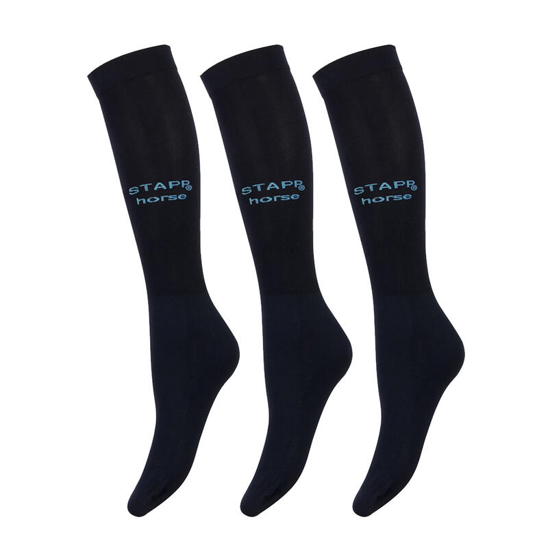 Reitsocken Ultrafeines 3er-Pack Marine