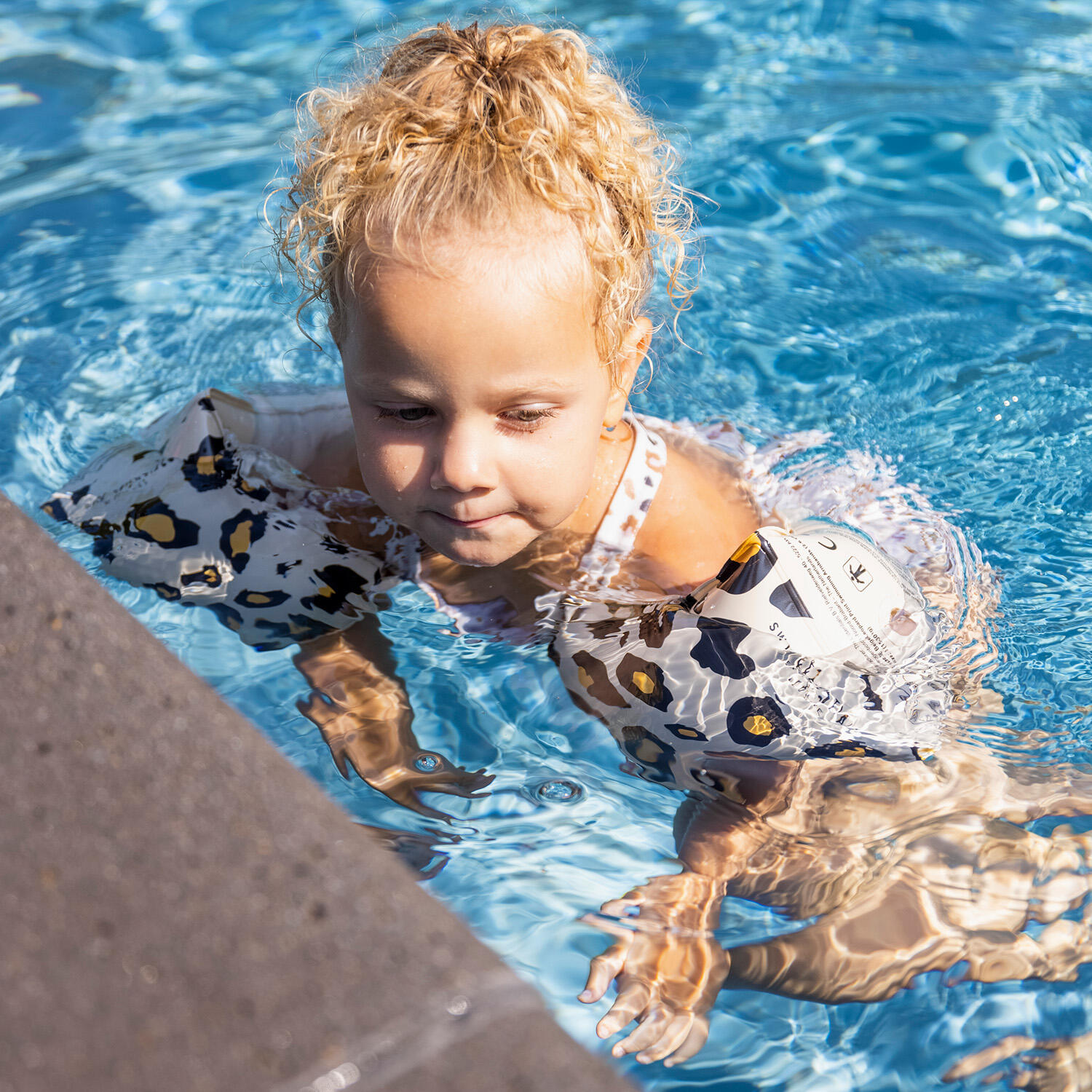 Swim Essentials Arm Bands - Beige - Safari Chic 4/6