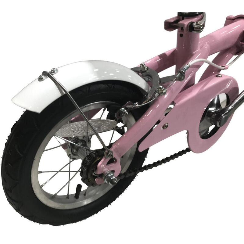 Joy - 女士/兒童 12"摺叠單車 - 粉紅色