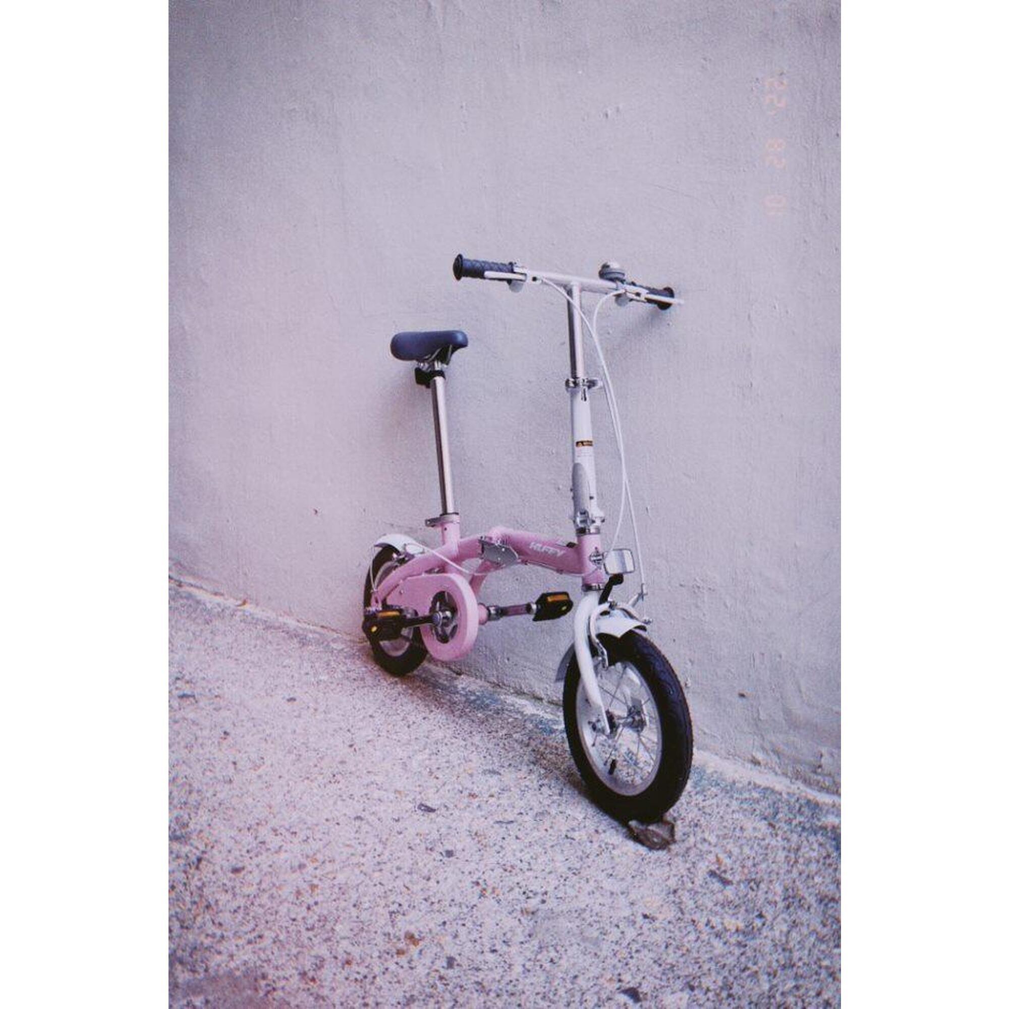 Joy - 女士/兒童 12"摺叠單車 - 粉紅色