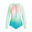 LADIES PASTEL POP 2.0 LONG SLEEVE FRONT ZIP BODYSUIT - GREEN