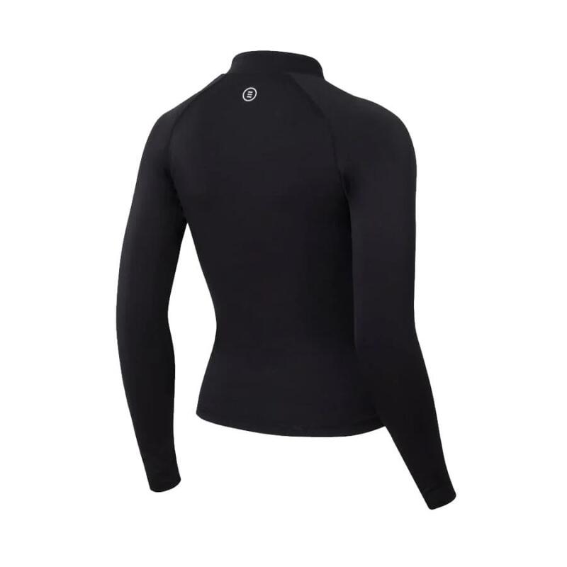 Women Essential Zip-Up Rashguard - BLACK