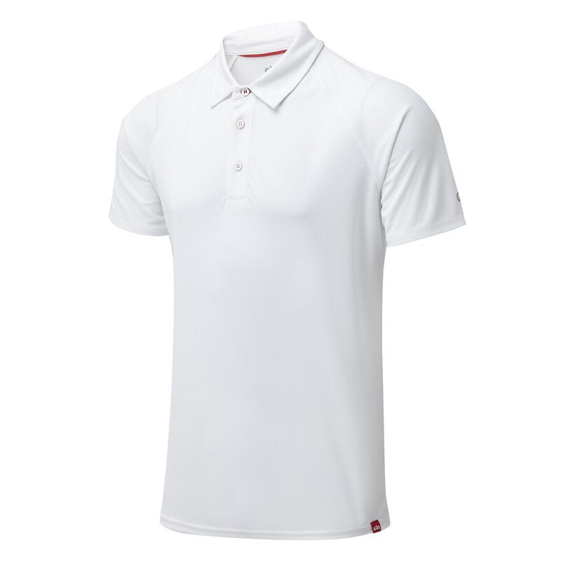 男款速乾航海 UV Tec 短袖 Polo 衫 - 白色