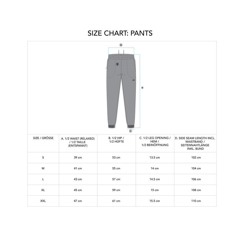 Men GA Logo Coldproof Long Cotton Pants with Zipper - BLACK