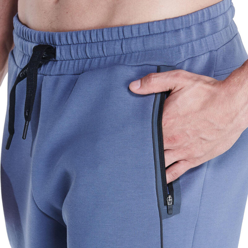 Men GA Coldproof Long Sweatpants with Zipper - BLUE