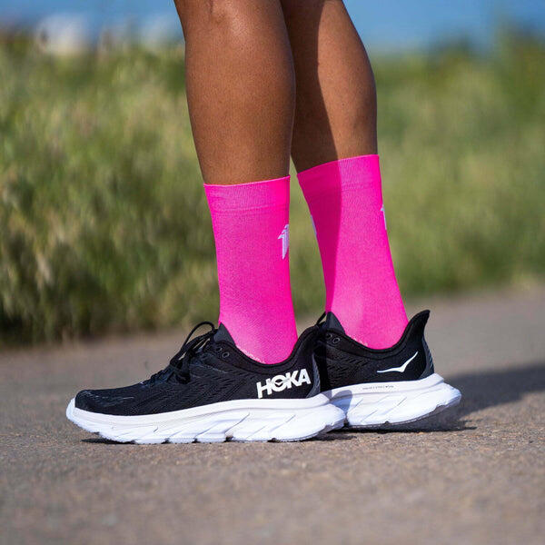 Seven Mile Pink Running Socks - Pink