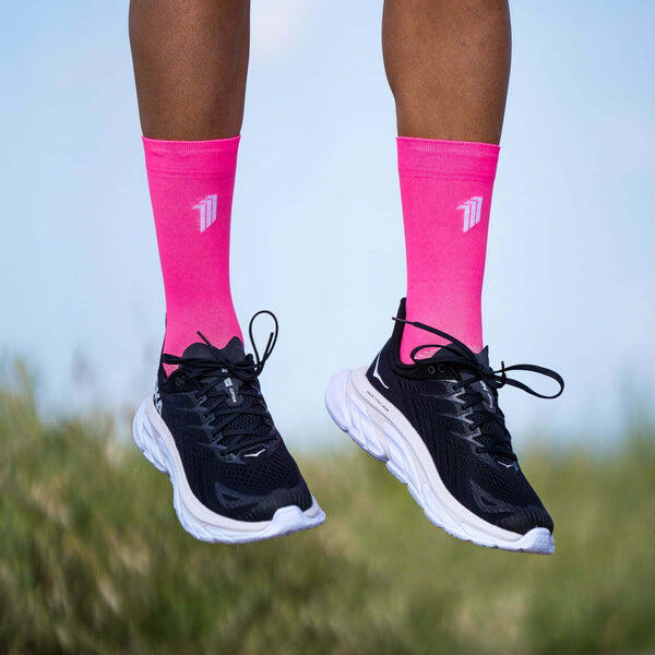 Seven Mile Pink Running Socks - Pink