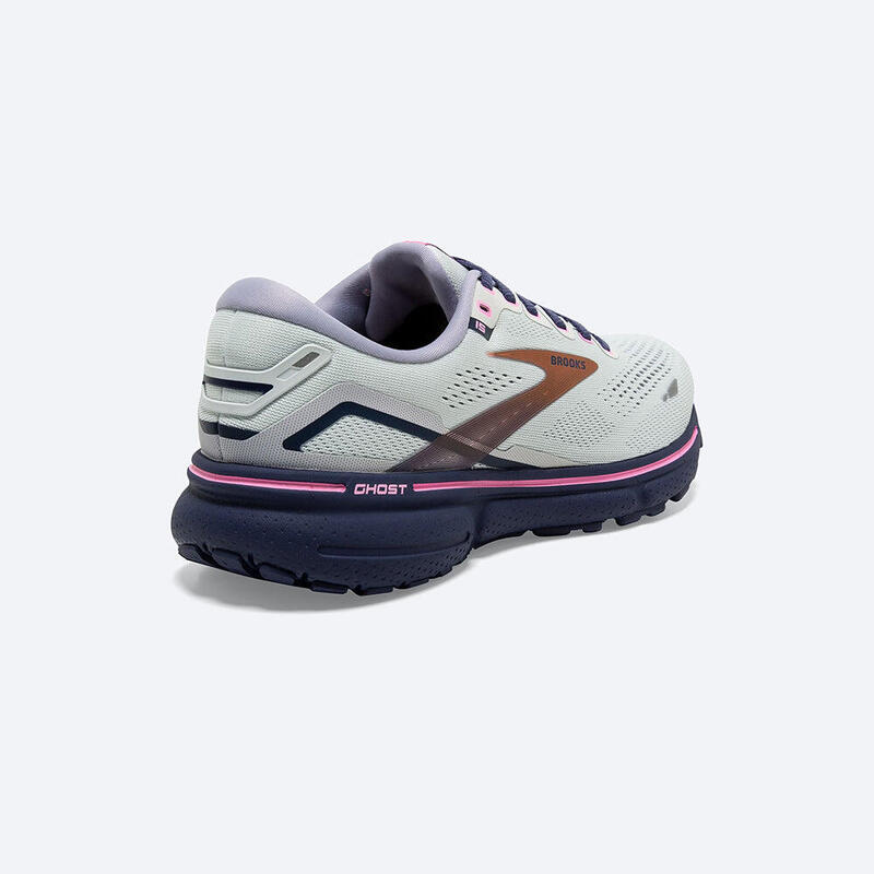 Ghost 15 Wide Women Road Running Shoes - Grey x Pink