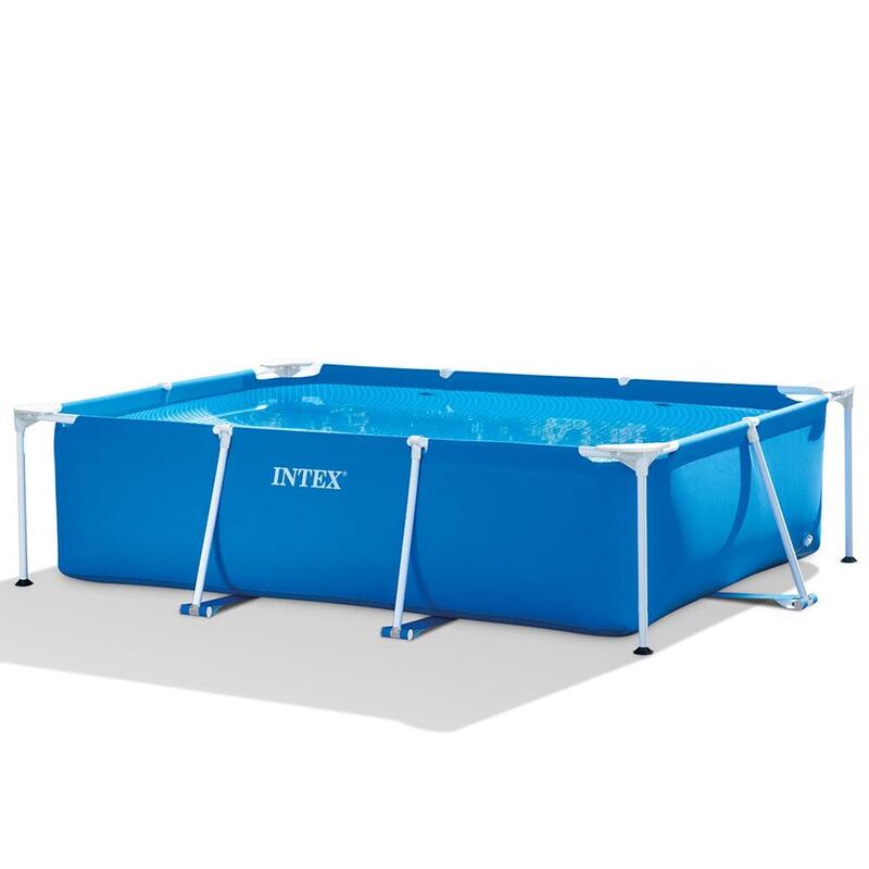 長方形框架地面泳池  2.2m x 1.5m x 0.6m - 藍色
