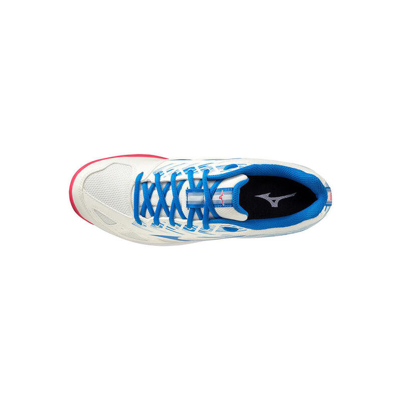 Sky Blaster 2 Women Badminton Shoes - White x Blue x Red