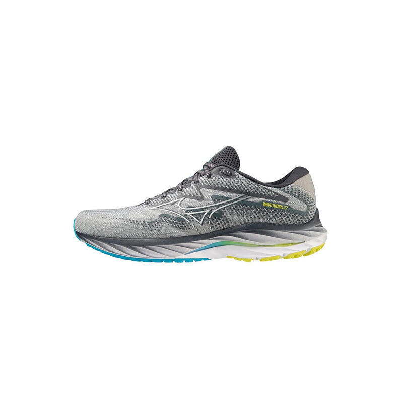 Wave Rider 27 Wide Men's Road Running Shoes - Grey x Silver