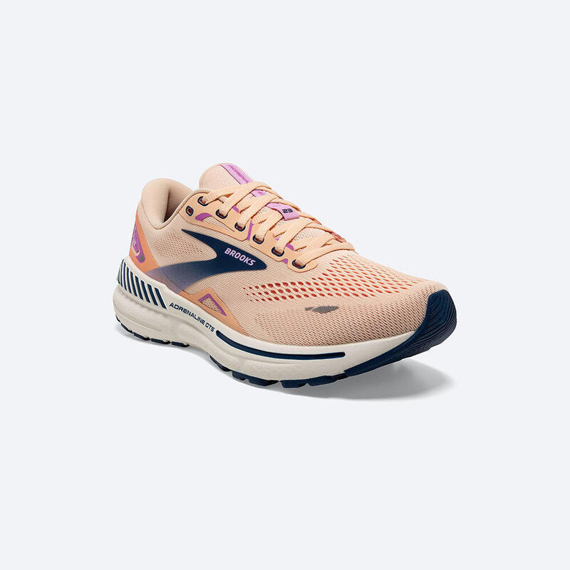 Adrenaline GTS 23 Women's Road Running Shoes - Peach/ Blue