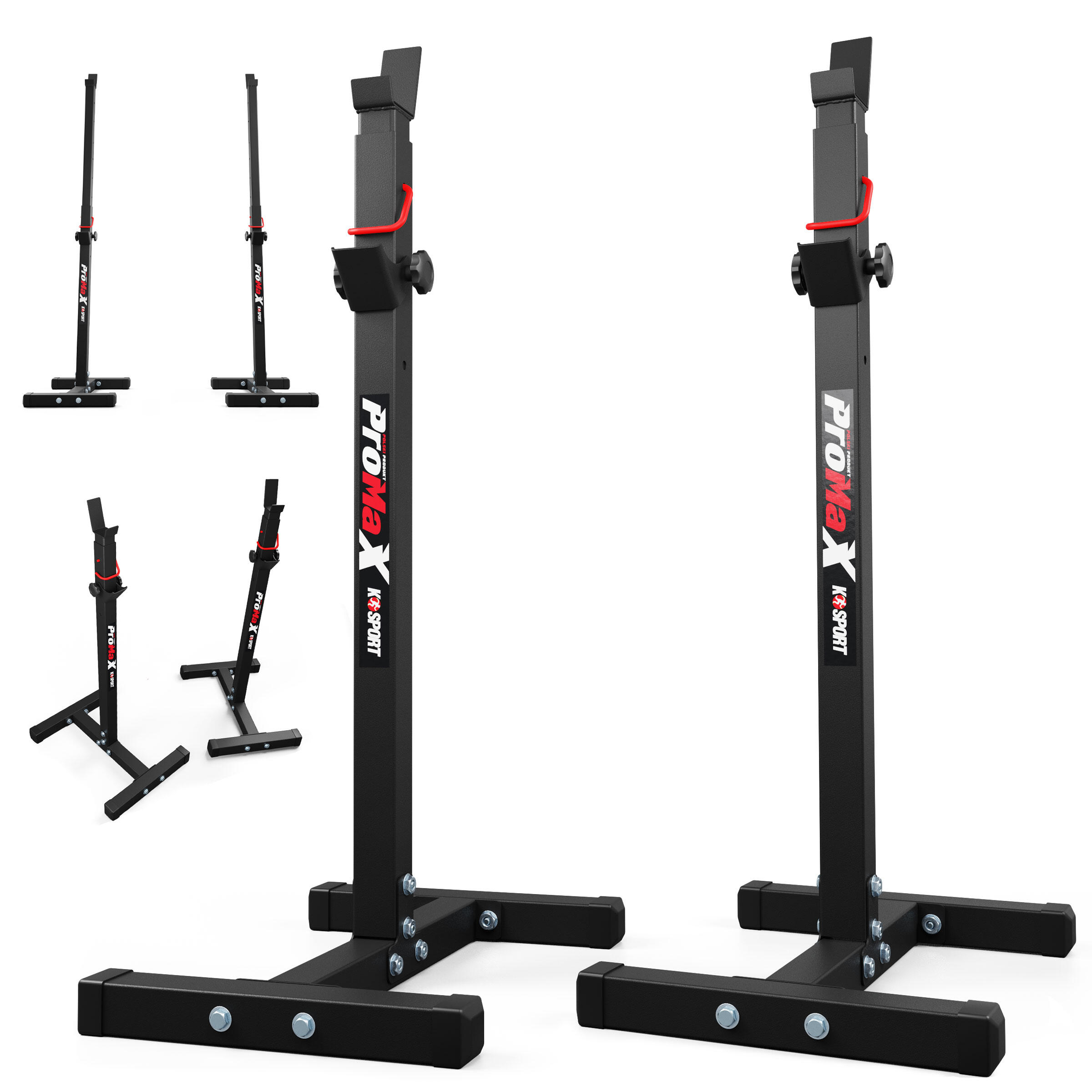 Adjustable Squat Rack Weight Lifting Barbell Stand 1/7