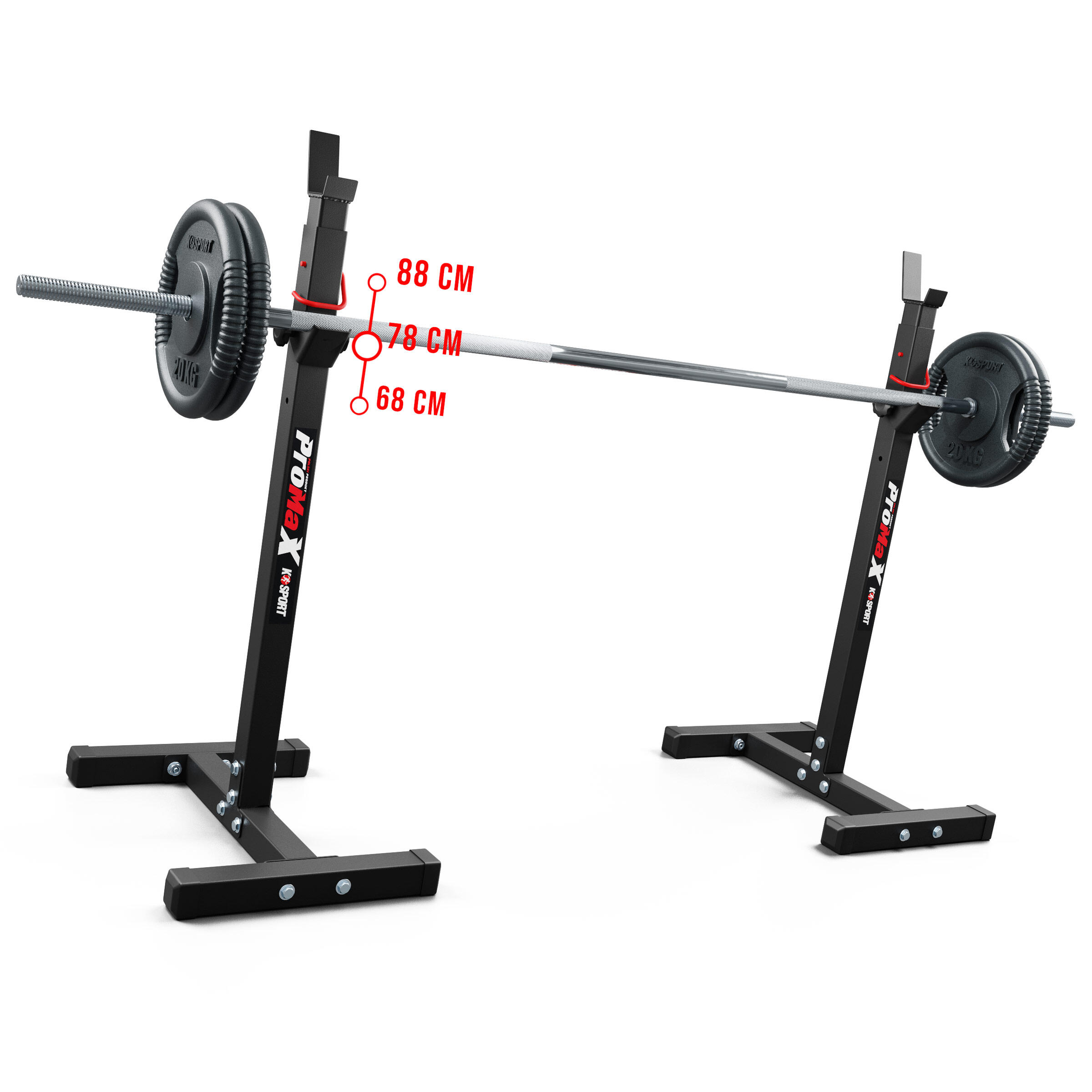 Adjustable Squat Rack Weight Lifting Barbell Stand 6/7