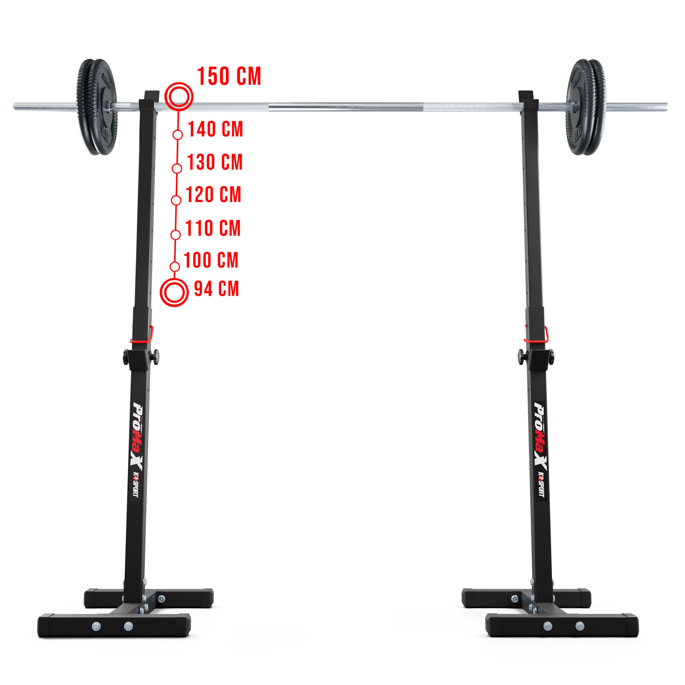 Adjustable Squat Rack Weight Lifting Barbell Stand 5/7