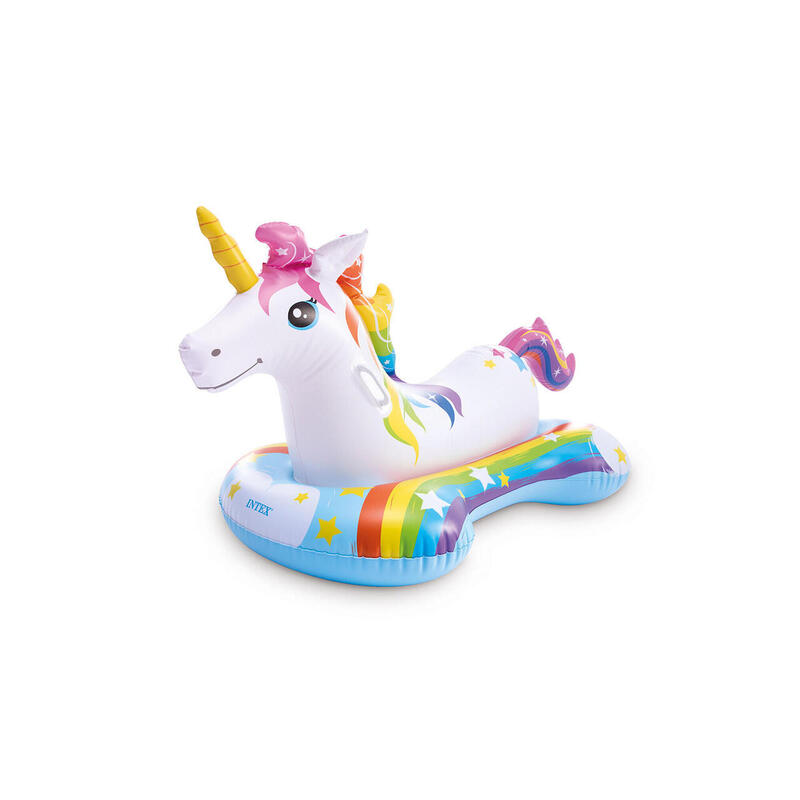 Kids Unicorn Ride-On Inflatable Pool Float - White