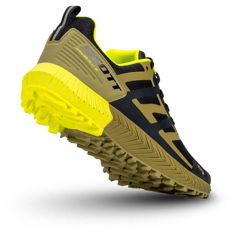 Kinabalu 2 Men Trail Running Shoes - Mud Green, Yellow