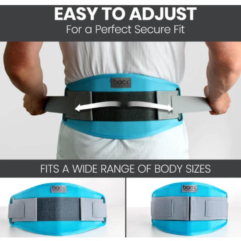 BACK BRACE ADJUSTABLE LUMBAR SUPPORT - BLUE