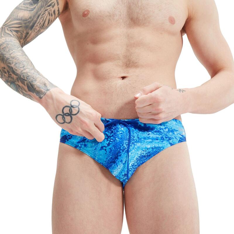 ECO ENDURANCE+ MEN'S 5CM ALLOVER DIGITAL BRIEF - BLUE