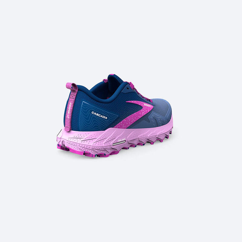 Cascadia 17 Adult Women Trail Running Shoes - Navy x Purple