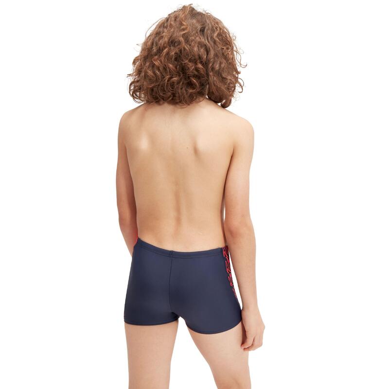 ECO ENDURAFLEX HYPER BOOM LOGO SPLICE 小童 (6-14 歲) 平腳泳褲 - 軍藍色