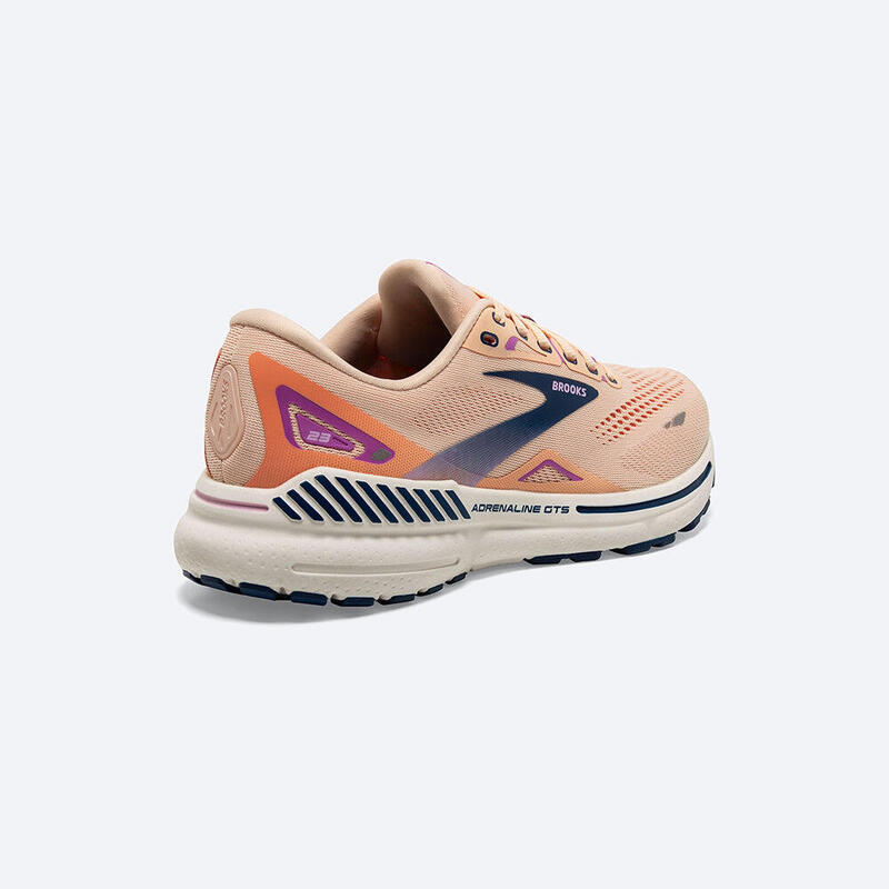 Adrenaline GTS 23 Women's Road Running Shoes - Peach/ Blue