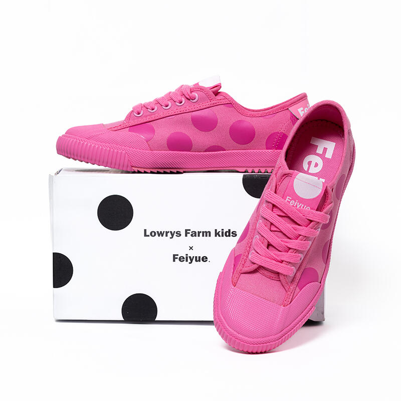 Lowrys Farm X DAFU Feiyue Polka Pink LO 中性帆布鞋 - 粉紅色