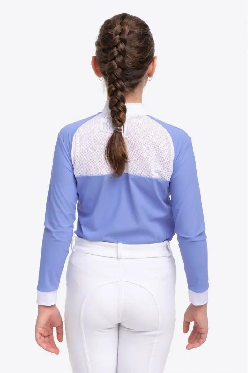 Kislány Lovas versenying BABY BLUE MESH KIDS - hosszú ujjú, Technikai versenyruh 3/4