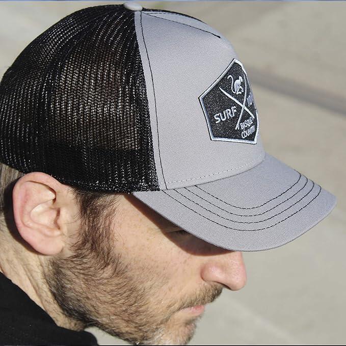 Gorra Trucker - 5 Paneles / Adulto / Talla única (Gris Claro/Negro) 5/7