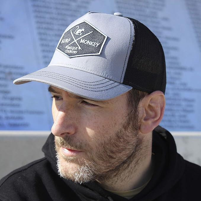 Gorra Trucker - 5 Paneles / Adulto / Talla única (Gris Claro/Negro) 4/7