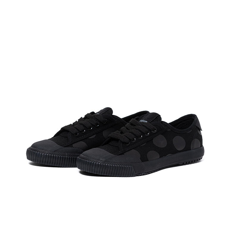 Lowrys Farm X DAFU Kids Feiyue Polka Black LO Canvas Shoes - Black