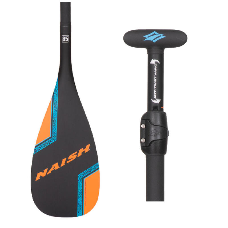 S25 Performance 85 2-piece SUP Paddle - Black/Orange/Light Blue