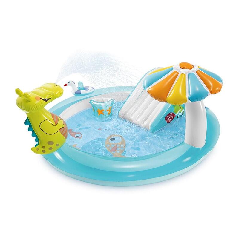 Gator Play Center Kids Inflatable Waterslide Pool