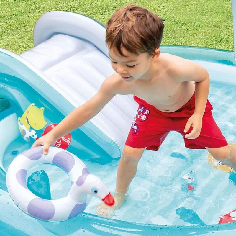 Gator Play Center Kids Inflatable Waterslide Pool