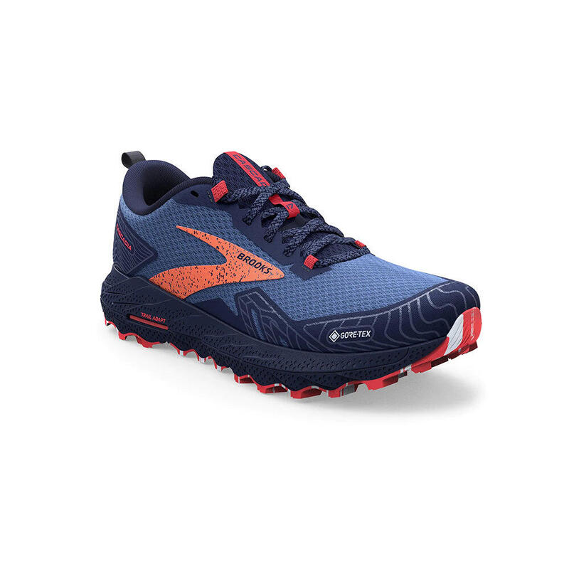 Cascadia 17 GTX Adult Women Waterproof Trail Running Shoes - Navy/Orange