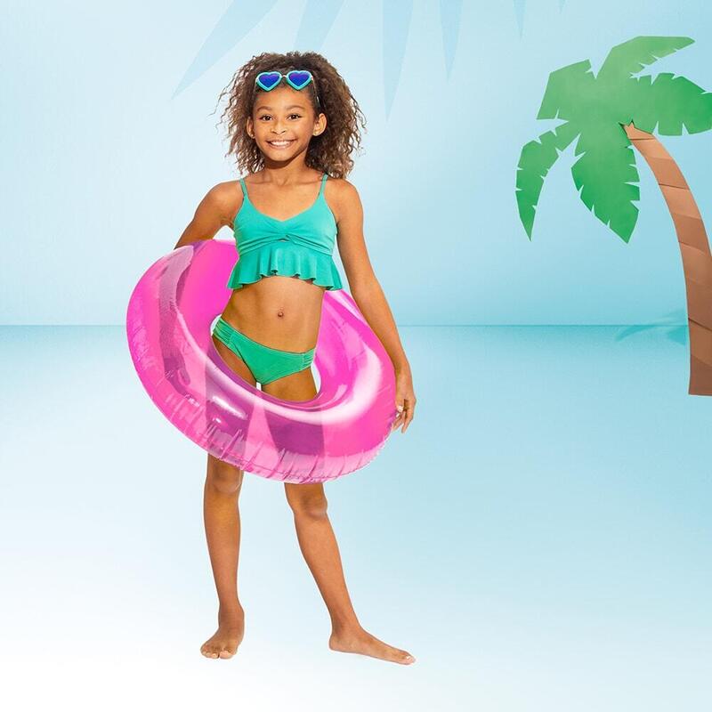 Transparent Inflatable Swim Ring 30" (3 Assorted Color, Random Delivery)