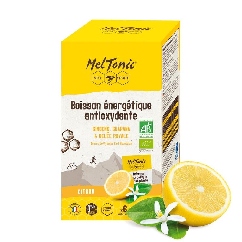 Meltonic Bio-Energiedrink Zitrone Packung mit 6 Beuteln