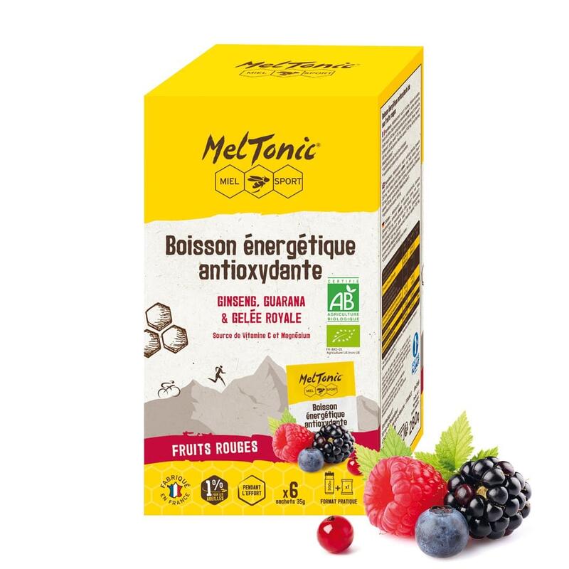 Boisson énergétique Bio Fruits rouge Meltonic Pack de 6 sachets