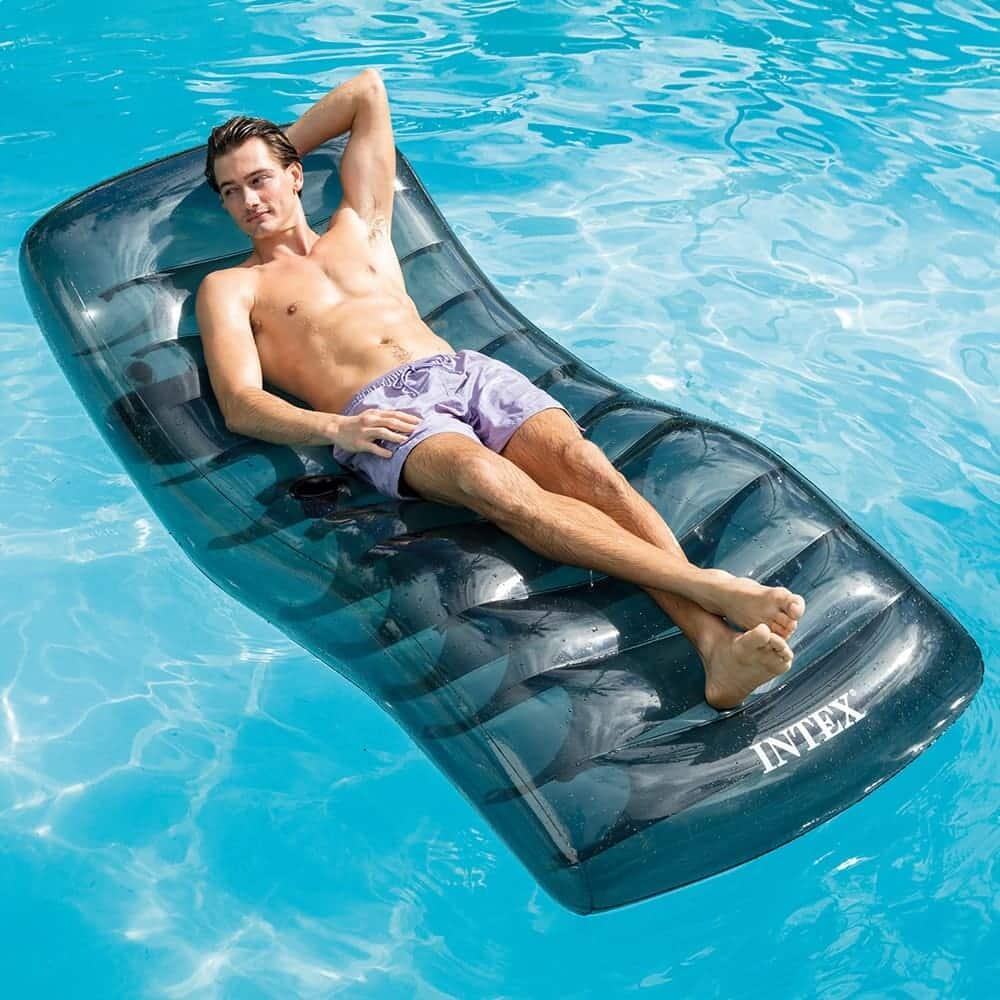 Cool Grey Lounge Inflatable Pool Mat 75