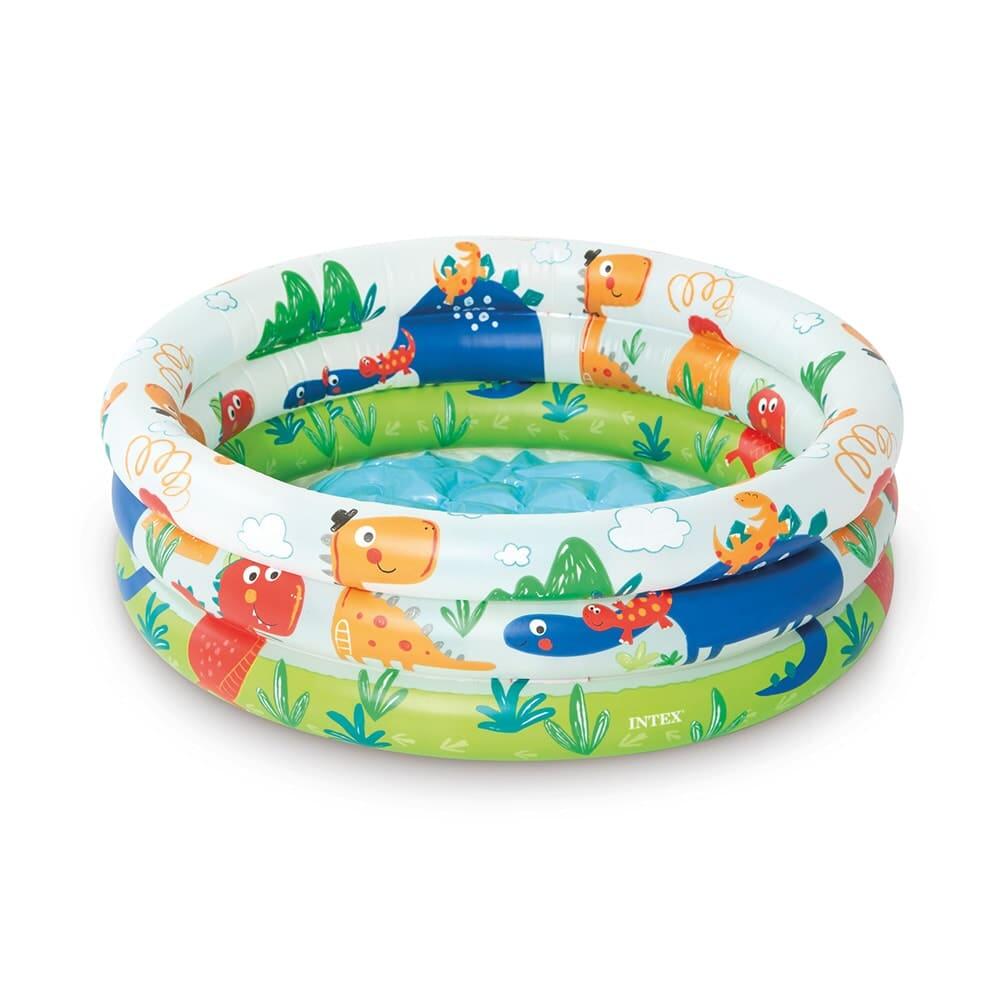 Dino Buddies 3-Ring Baby Inflatable Pool 61CM X 22CM