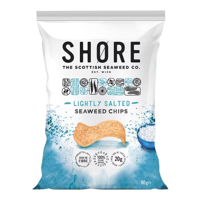 Sea Salt Flavor Seaweed Chips Sharing Bag (80g) - 6 Packs