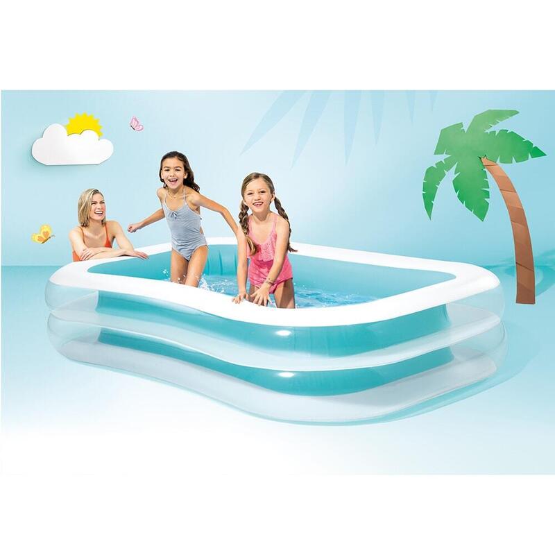Swim Center Inflatable Family Pool 120" X 72" X 22" - Blue/White