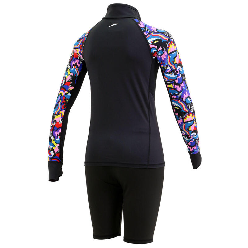 DELUXE JUNIOR (AGED 6-14) BREATHABLE LONG SLEEVE WATER ACTIVITY SET - BLACK