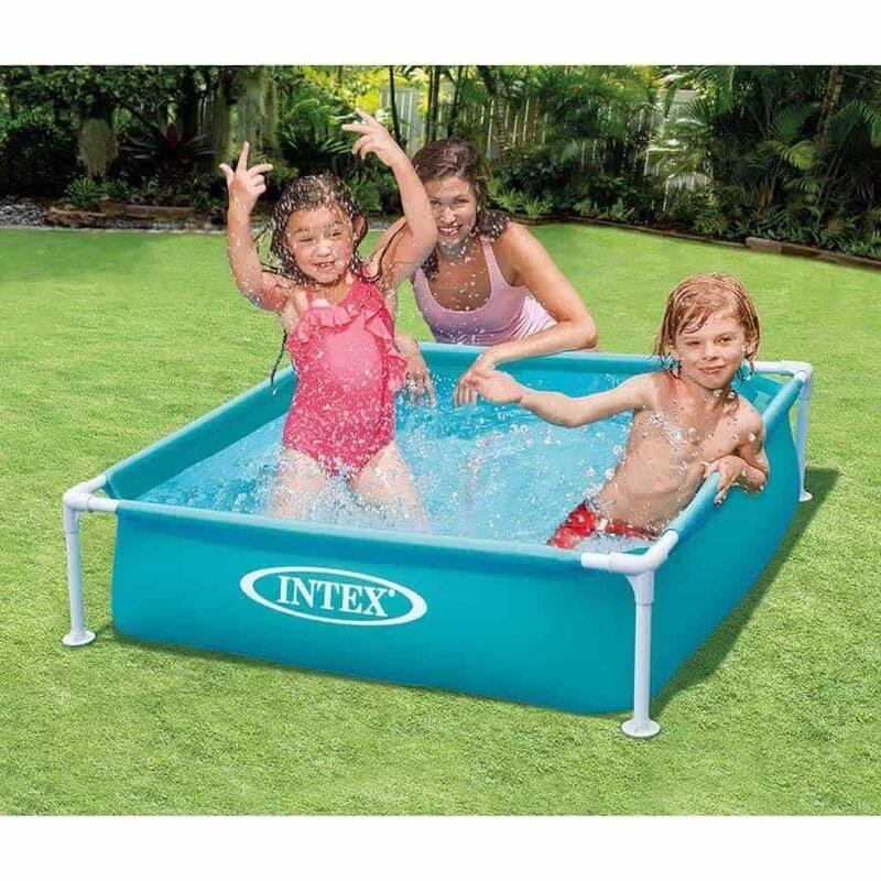 Mini Frame Swimming Pool 48" X 48" X 12" - Light Blue