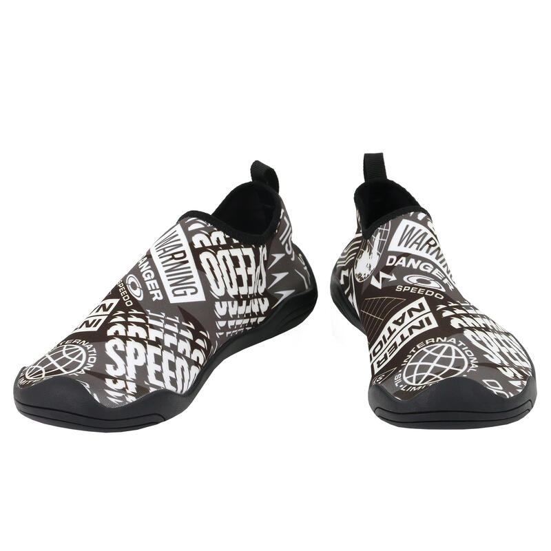 HYBRID ADULT UNISEX PRINTED WATER SHOES - BLACK/WHITE